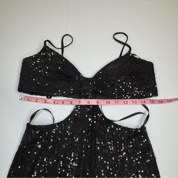 IEENA for Mac Duggal Black Sequin Cutout Gown Size 2 NWT - Picture 7 of 16